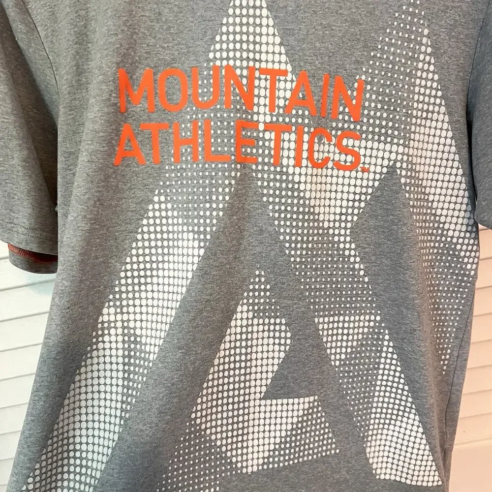The North Face Tee Shirt Men’s Small Gray Orange TNF Mountain Athletics Training